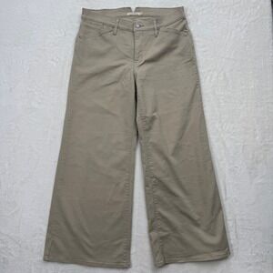 Levi's Pants Womens 32 Tan 318 Shaping Wide Leg Khaki High Rise